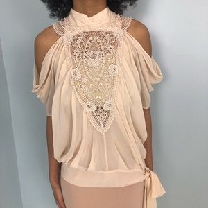 Robert Rodriguez Cream‎ Silk Top Sz. 6